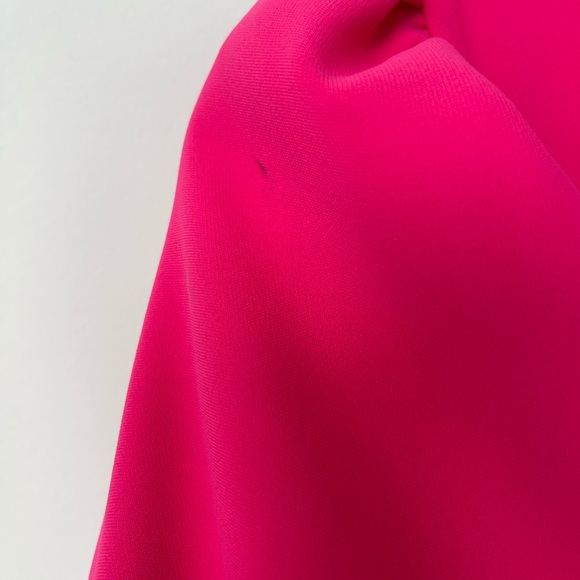 Amanda Uprichard | Pink Puff Sleeve Fame Short Shift Dress - Picture 7 of 7